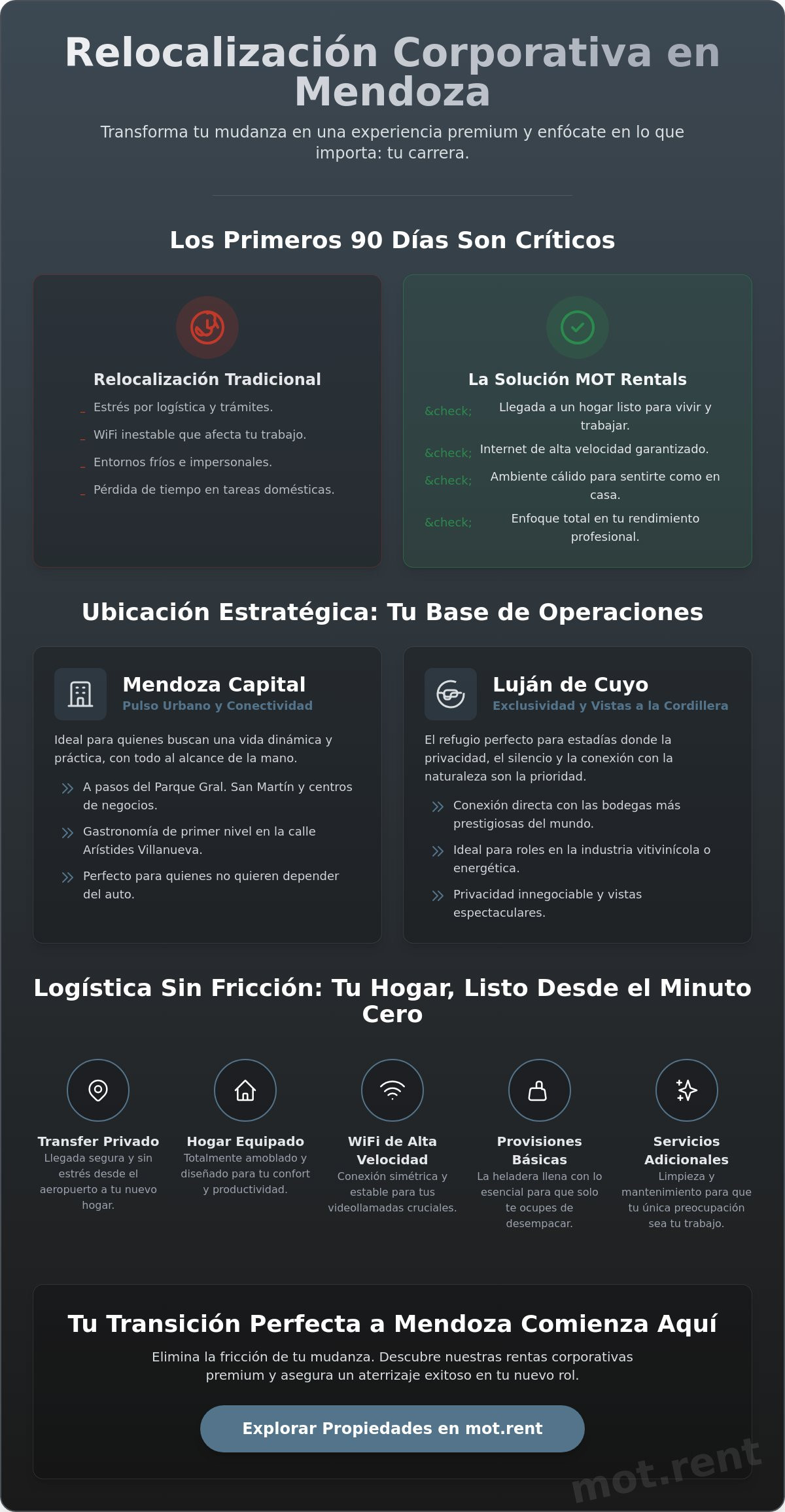 Cómo sentirse como en casa durante una relocalización laboral en Mendoza